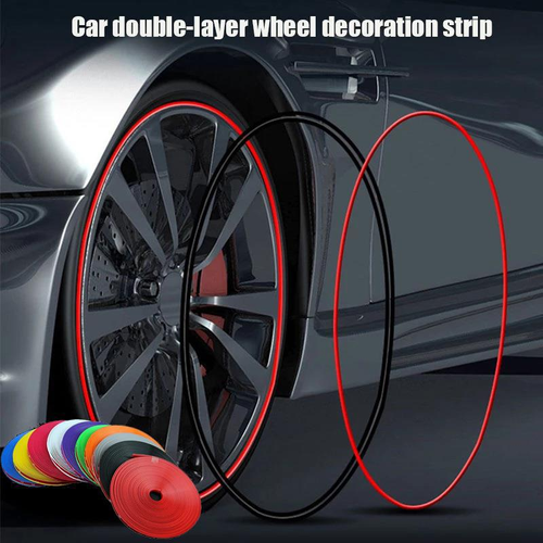 Universalcartruckalloywheelhubprotectionringanticollisionstripantiscratchstripantiscuffrubber stripwheelhubstickerandrimdecorationmodificationsupplies