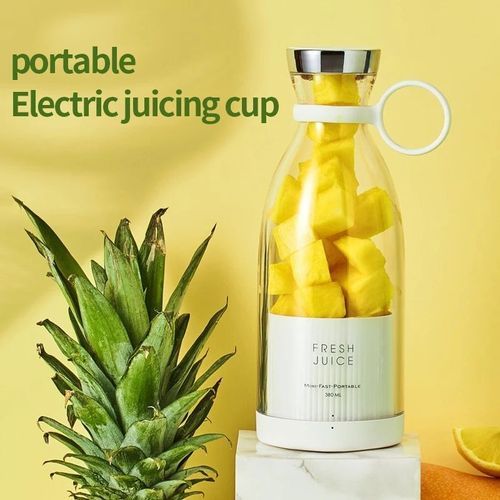 New Portable Electric Juicer Cup - USB Rechargeable, Cola Cup Design, Equipped with 6 Blades, Mini Wireless Fruit Juicer Blender, Suitable for Making Smoothies and Fresh Juices
