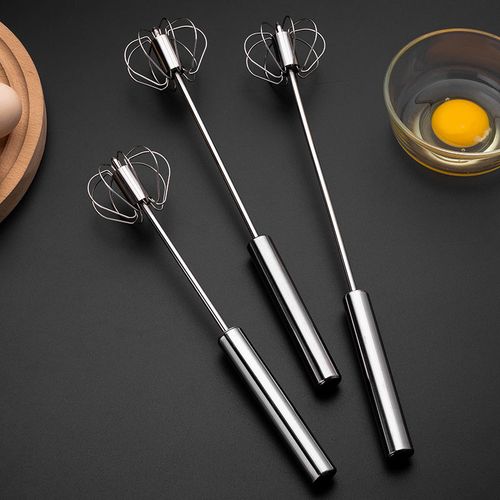 Stainless Steel Semi-Automatic Egg Beater Baking Set, Household Manual Press-Type Cream and Egg Mixer