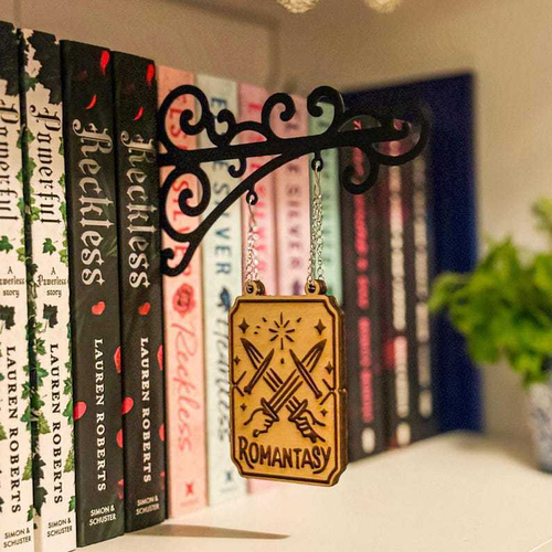 Wooden Craft Book Tavern Sign Bookmark Dividers for Home & Living Room Decoration - Metal Book Genre Separators with Civilization-Inspired Design