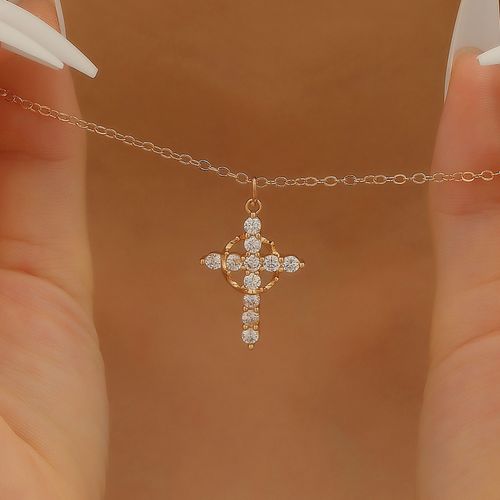 Exquisite Crown Cross Necklace (Upgraded Version) - Fashionable Accessory for Women & Men, Ideal for Parties, Black Friday & Christmas Gifts