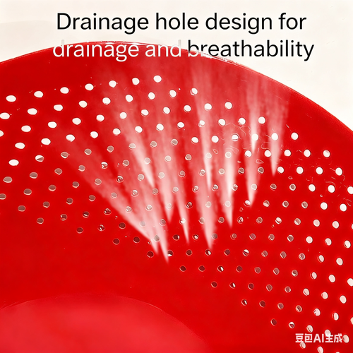 Kitchen multifunctional large - capacity drain basket made of PET material, which has multiple functions such as rice rinsing sieve, fruit and vegetable washing basin, storage basket, and water - filtering ladle, and is suitable for washing fruits and vegetables, rinsing rice, and daily draining and storage in the kitchen