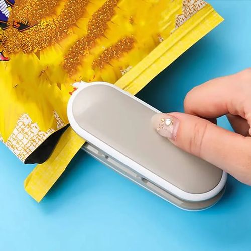 USB Rechargeable Mini Handheld Bag Sealer: Portable Heat Sealing Machine for Food Plastic Bags, Snack Moisture-Proof Sealer – Buy One Get One Free!