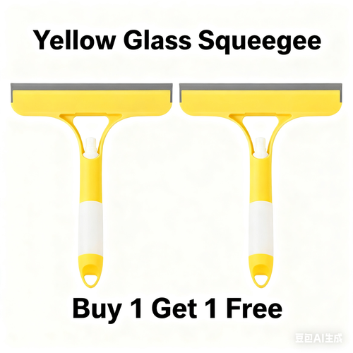 3-in-1 Multifunctional Glass Squeegee Window Cleaner with Spray Bottle, Double-Sided Glass Brush - Household Window & Mirror Cleaning Tool, Buy 1 Get 1 Free