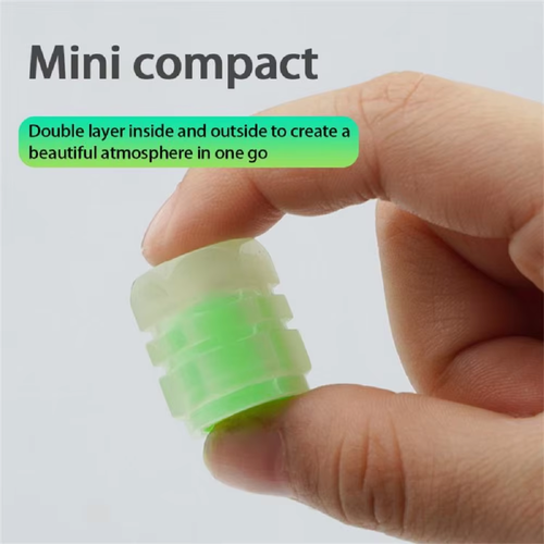 Universal Luminous Tyre Valve Caps Set (4 Pcs): New Glow-in-Dark Air Valve Covers for Benz, Cars, Electric Vehicles, Motorcycles, Customizable with Logo, ABS Material