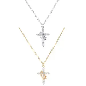 Exquisite Crown Cross Necklace (Upgraded Version) - Fashionable Accessory for Women & Men, Ideal for Parties, Black Friday & Christmas Gifts