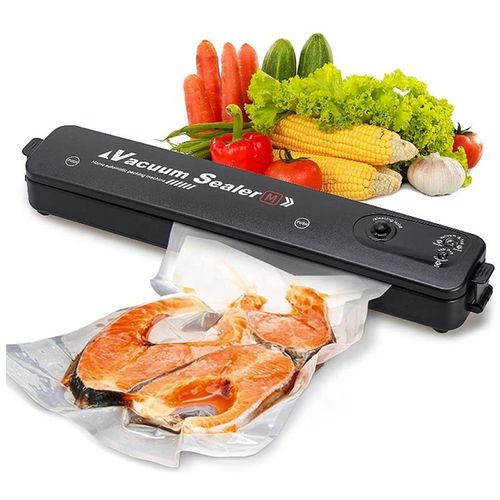 Household Small Automatic Vacuum Sealer, Mini Kitchen Food Packaging Machine, Compression Sealing and Fresh-keeping for Cooked Food, with 10 Free Fresh-keeping Bags