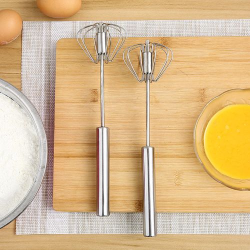 Stainless Steel Semi-Automatic Egg Beater Baking Set, Household Manual Press-Type Cream and Egg Mixer