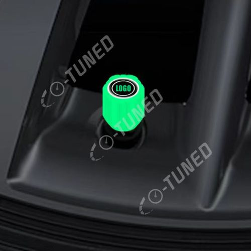 Universal Luminous Tyre Valve Caps Set (4 Pcs): New Glow-in-Dark Air Valve Covers for Benz, Cars, Electric Vehicles, Motorcycles, Customizable with Logo, ABS Material