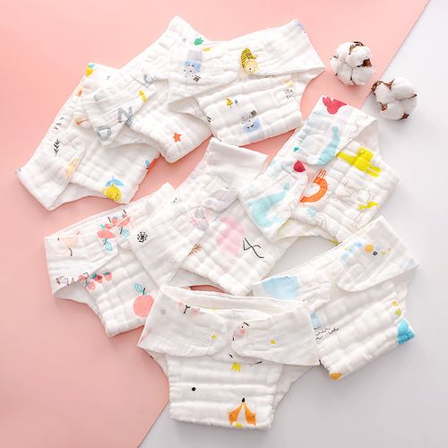 Buy One Get One Free: Cotton Diaper Pants with Cartoon Prints – 3D Leak-Proof, Waterproof & Washable for Infants and Babies