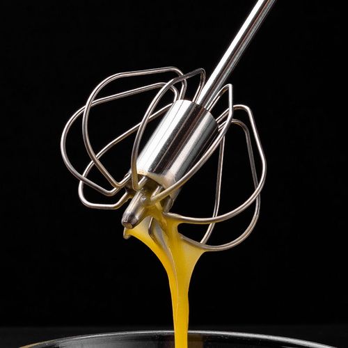 Stainless Steel Semi-Automatic Egg Beater Baking Set, Household Manual Press-Type Cream and Egg Mixer