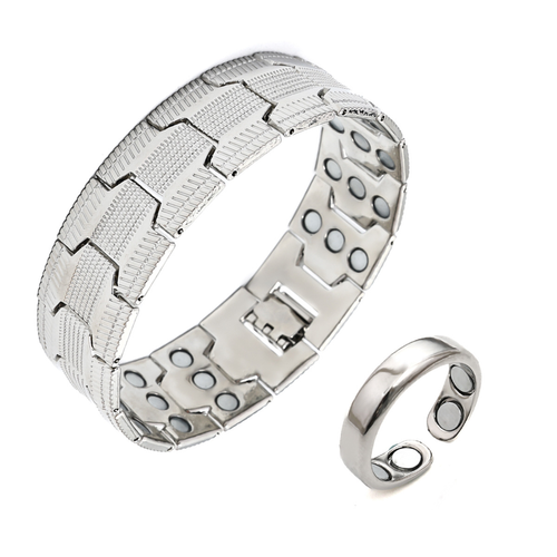 Red Copper Magnetic Bracelet, Fashionable Retro Red Copper Cross Double-Row Magnet, Men's Gift