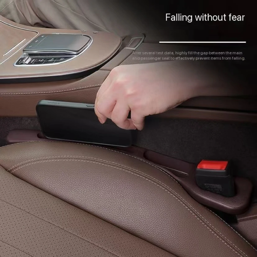 A Pair of Red Universal Car Seat Gap Anti-Leak Filling Strip with Storage Box, Anti-Drop Side Gap Plug Strip, Car Interior Accessories