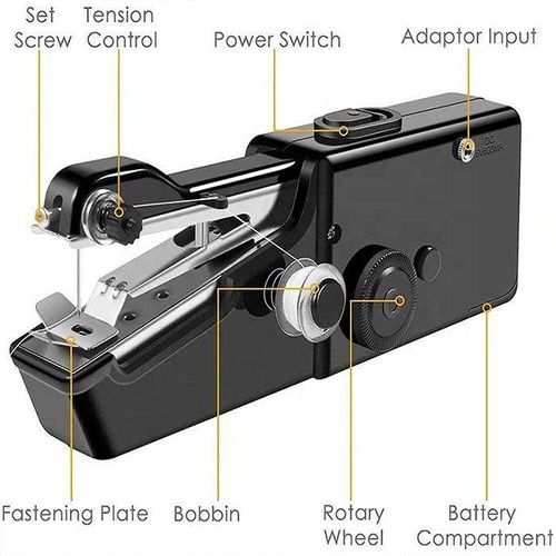 HouseholdHandheld Multifunctional Mini Sewing Machine - Portable, Small & Compact, Factory Direct Sale, Suitable for Overlocking, Sewing Clothes, Locking Buttonholes, Multi-scene Application