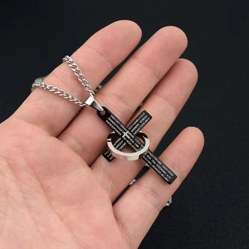 Unisex Titanium Steel Cross Necklace - Fade-Resistant, Minimalist & Versatile Summer Jewelry, Punk Hip-Hop Style, Buy 1 Get 1 Free