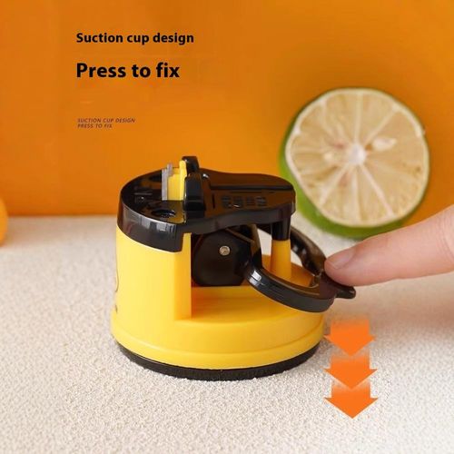 Little Yellow Duck Multifunctional Knife Sharpener: Mini Suction Cup Double-Sided Whetstone for Kitchen Knives & Scissors, a Household Grinding Tool – Buy One Get One Free!