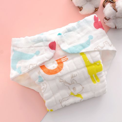 Buy One Get One Free: Cotton Diaper Pants with Cartoon Prints – 3D Leak-Proof, Waterproof & Washable for Infants and Babies