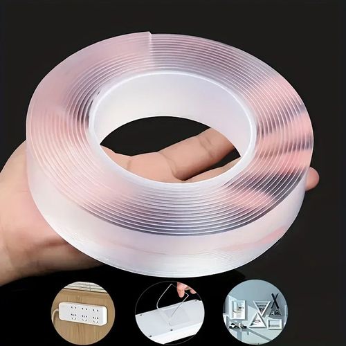2CM×3M Strong Transparent Traceless Acrylic Tape, Waterproof High-Viscosity Magic Adhesive, Residue-Free & Strong Stickiness, 10-Pack, Suitable for Wall Picture Hanging and Multiple Scenarios