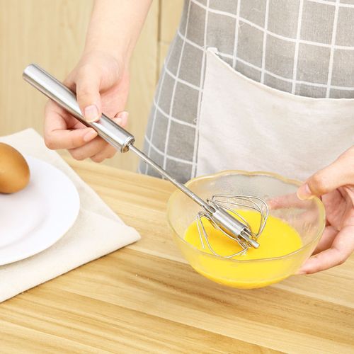 Stainless Steel Semi-Automatic Egg Beater Baking Set, Household Manual Press-Type Cream and Egg Mixer