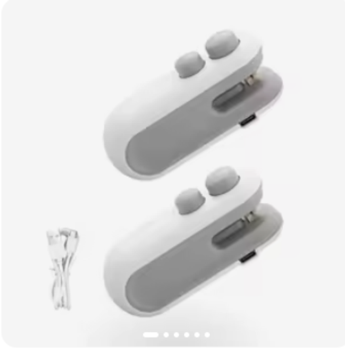 USB Rechargeable Mini Handheld Bag Sealer: Portable Heat Sealing Machine for Food Plastic Bags, Snack Moisture-Proof Sealer – Buy One Get One Free!