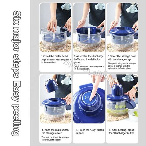 2025 New Automatic Electric Fruit and Vegetable Peeler - Multifunctional Peeling Tool for Grapes, Green Grapes, Cherry Tomatoes, Garlic, Suitable for Home and Commercial Use, USB-Powered