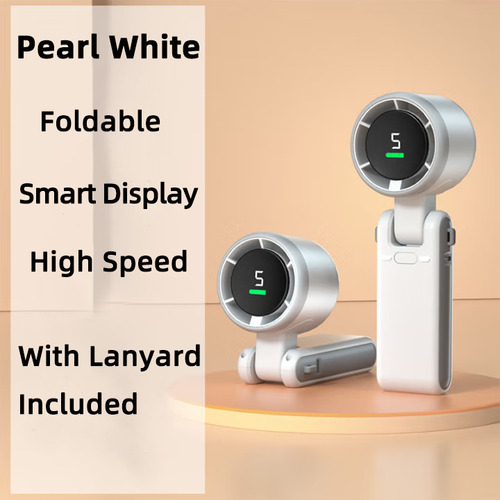 Rechargeable Mini Turbo Fan N607 Handheld Personal Cooling Fan with 2400mAh Battery Compact USB Desk Fan