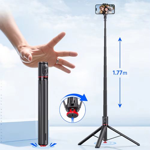 Aluminum Alloy Ultra Long Selfie Stick All-in-One Automatic Pop-Up Tripod with Magnetic Remote Control