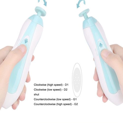 6 in 1 Safe Electric Baby Infant Nail Filer Operated Newborn Nails Care Clippers for Baby Fingernail Nail Trimmer