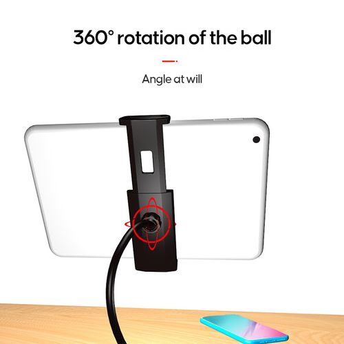 360 Degree Mobile Phone Desk Holder Adjustable Aluminum Alloy Thick Tablet Phone Mount Flexible Long Arm Phone Mount