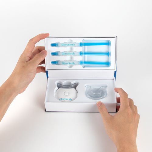 Home Teeth Whitening Kit Peroxide Free Bleaching Gel with LED Light Optimal Teeth Bleaching