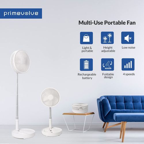 Retractable Fan USB Charging Telescopic Foldable Portable Mini Electric Fan Dormitory Outdoor Cooling Appliances Adjustable Fans