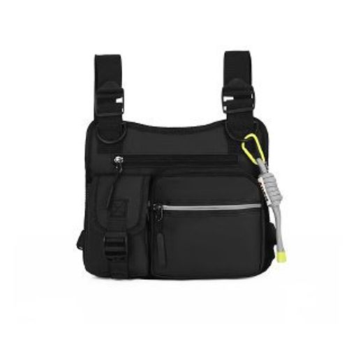 Fashion Men Chest Rig Bag Reflective Light Bag Outdoor Running Exercise Hiking Tactical Chest Backpack