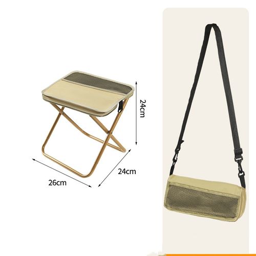 Outdoor Portable Mini Aluminum Alloy Folding Stool Small Foldable Camping and Fishing Seat for Beach Use