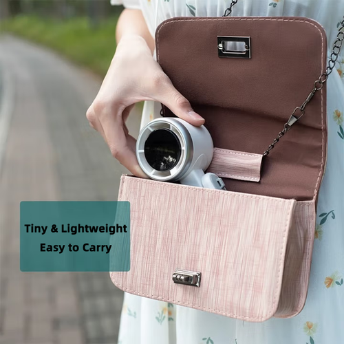 Rechargeable Mini Turbo Fan N607 Handheld Personal Cooling Fan with 2400mAh Battery Compact USB Desk Fan