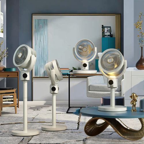 10-Inch Electric Portable Stand Floor Fan AC DC Pedestal USB Rechargeable 24w 9000mah Circulation Floor Fan With Height Adjust