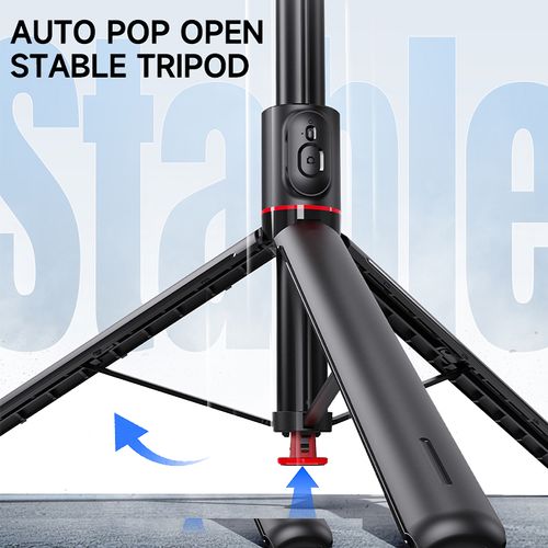 Aluminum Alloy Ultra Long Selfie Stick All-in-One Automatic Pop-Up Tripod with Magnetic Remote Control