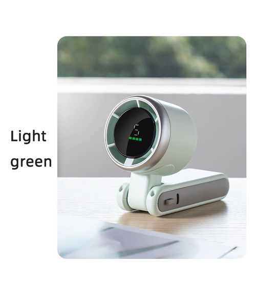 Rechargeable Mini Turbo Fan N607 Handheld Personal Cooling Fan with 2400mAh Battery Compact USB Desk Fan