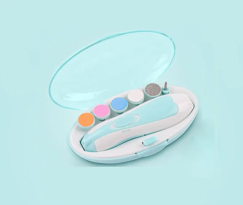 6 in 1 Safe Electric Baby Infant Nail Filer Operated Newborn Nails Care Clippers for Baby Fingernail Nail Trimmer