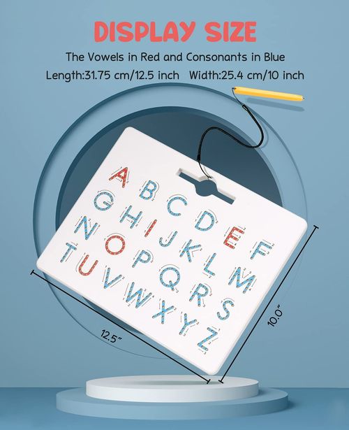 ABS Letter Tracing Board – Double-Sided Alphabet Writing Practice Tool, Learn to Write ABC, Early Education Toy