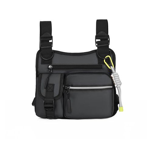 Fashion Men Chest Rig Bag Reflective Light Bag Outdoor Running Exercise Hiking Tactical Chest Backpack