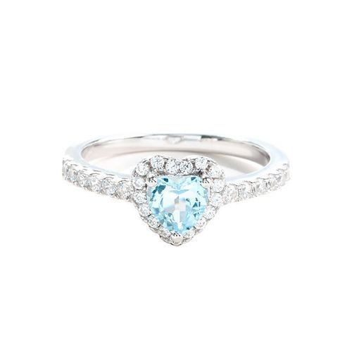 Heart-shaped Sterling Silver Ring