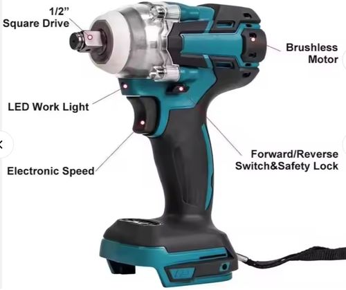 ✨Electric Wrench + 2 Batteries + 13 Pcs 1-2 Impact Wrench Hex Socket Driver Bit Set🔧