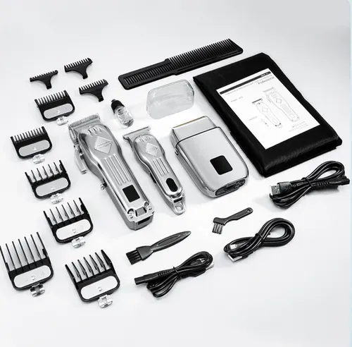 Three-in-one hair clipper-shaving set