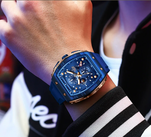 LIGE LG89148 Dropshipping China Male Quartz Watch Stylish Silicone Strap Chrono Calendar in Stock New Business Hand Watch