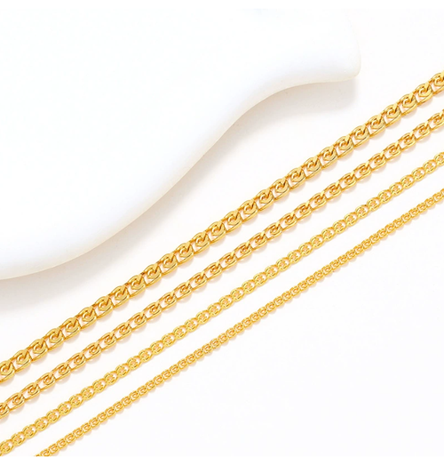 Stainless steel necklace, titanium steel decoration, Cuban chain, 18K gold-plated necklace