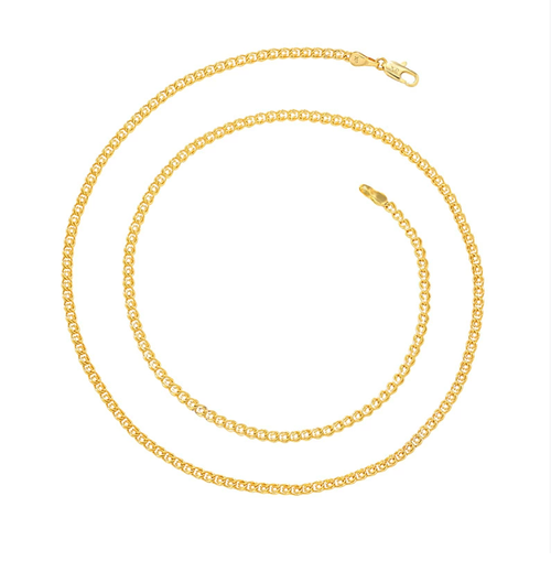 Stainless steel necklace, titanium steel decoration, Cuban chain, 18K gold-plated necklace