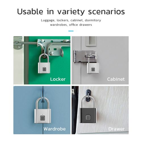 Smart home fingerprint lock keyless waterproof anti-theft smart lock fingerprint padlock zinc alloy smart security