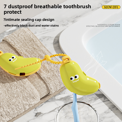 Portable travel with plastic storage case toothbrush toothpaste banana toothbrush head protector electric