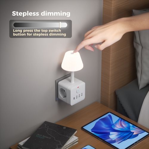 Rubik's Cube Plug C-Type Night Light USB to Multi-Plug Adapter Small Night Light Home Wireless Plug Adapter