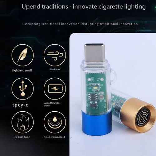 Electronic lighter, mobile phone cigarette lighter, charging lighter, TC USB port, portable, can be carried on board an aircraft.